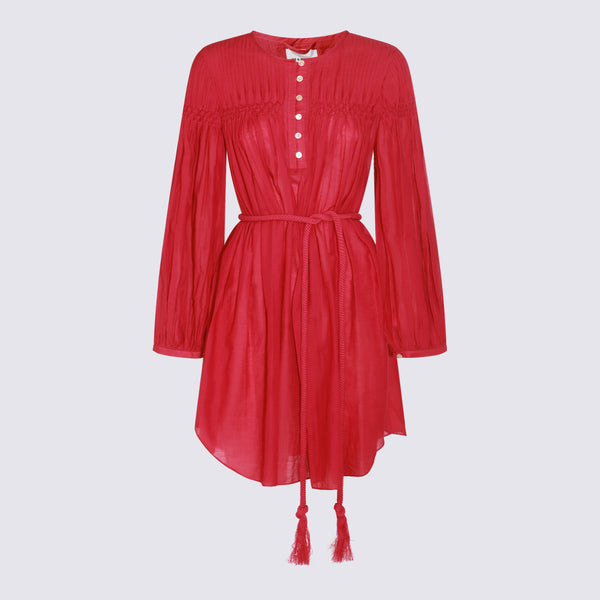 Marant Etoile 80% Cotton dress in red