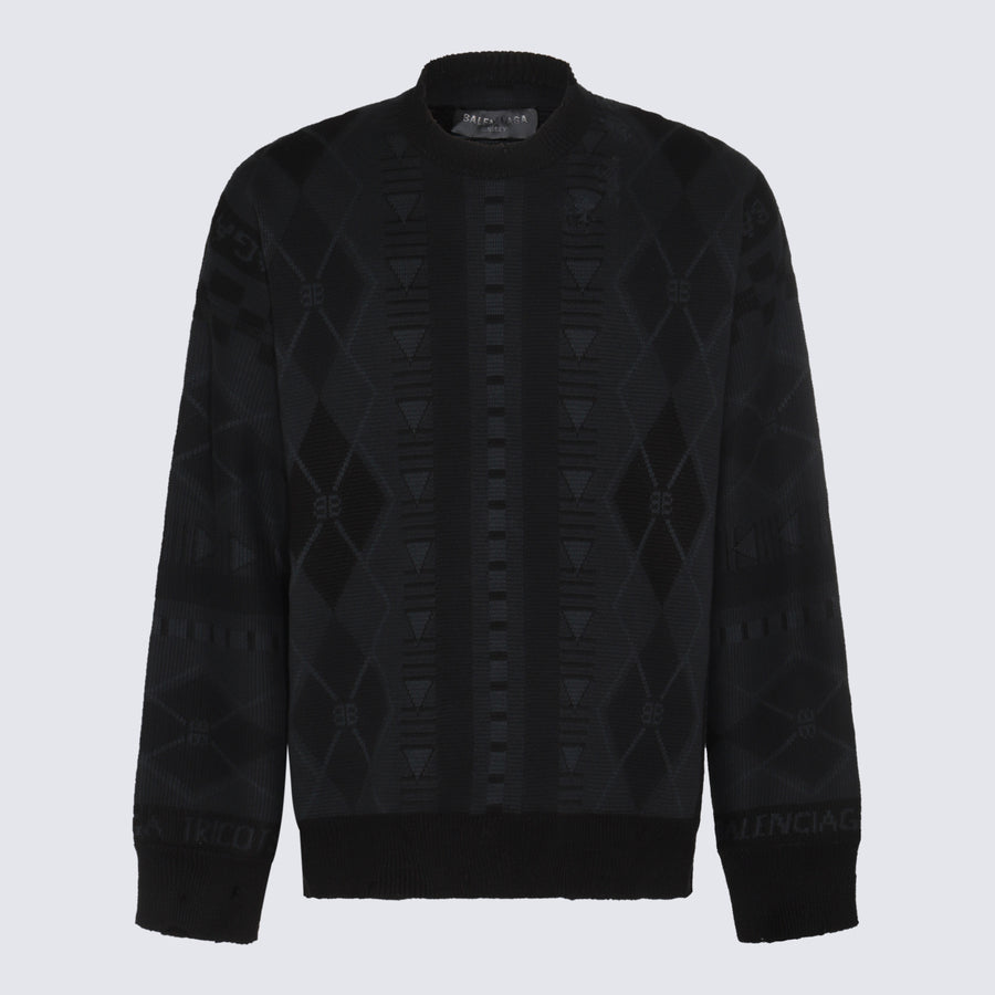 Balenciaga 93% Cotton sweater in black