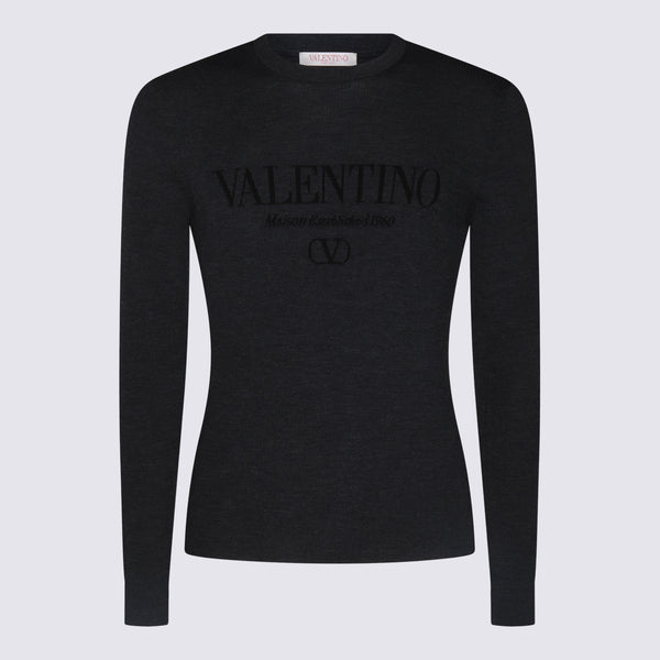 Valentino 100% Virgin Wool sweater in black