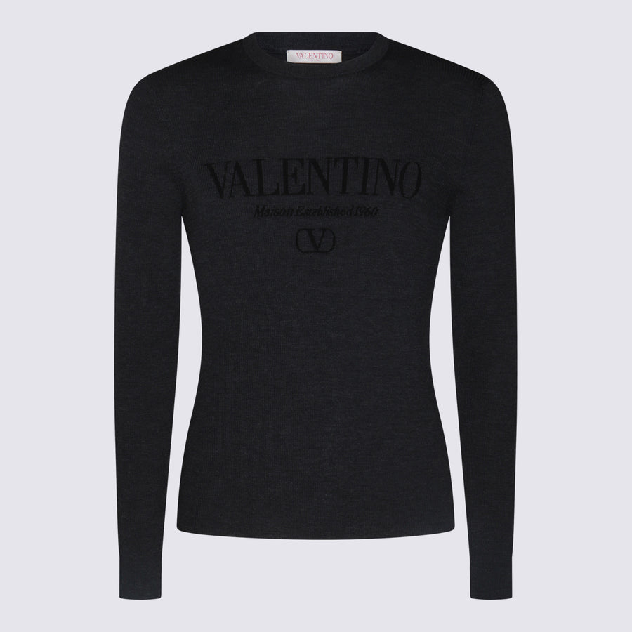 Valentino 100% Virgin Wool sweater in black