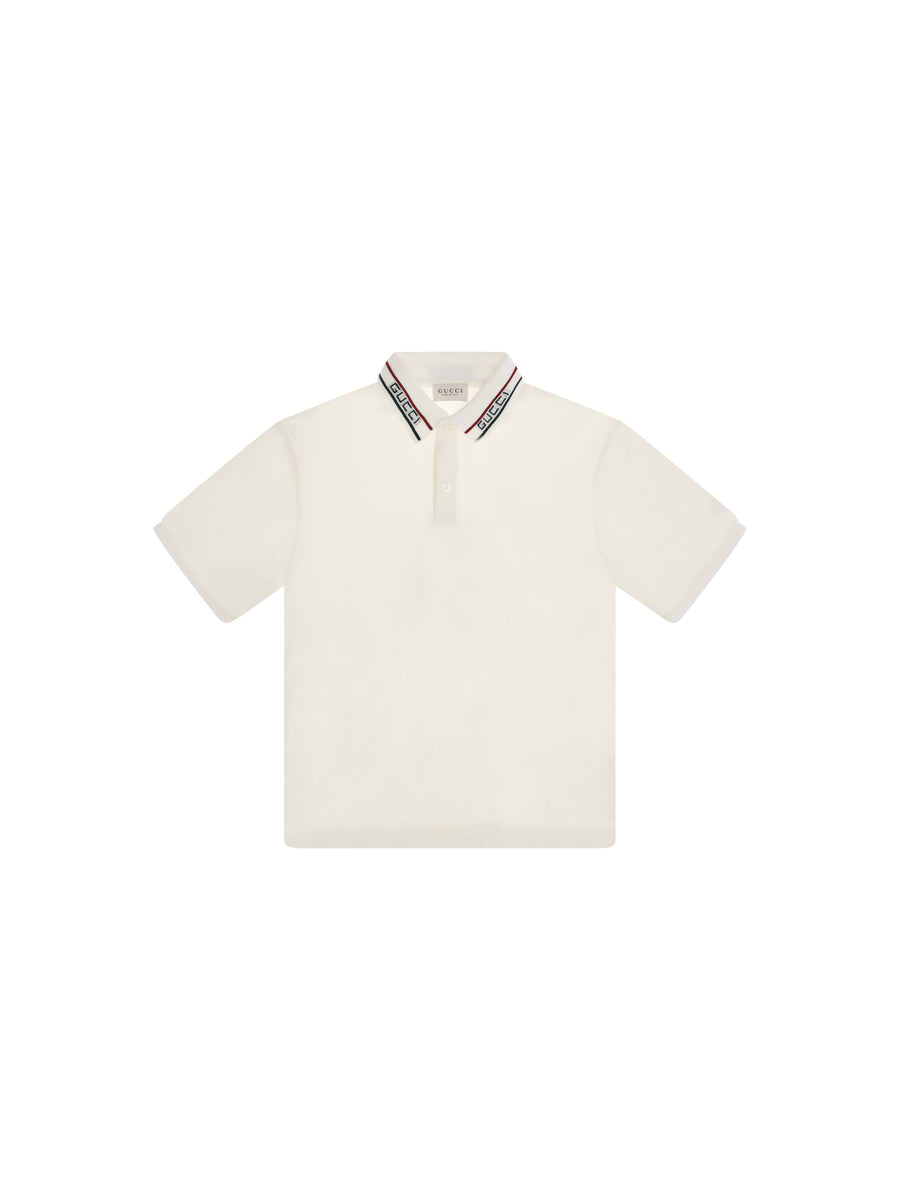 T-Shirt With Logo Collar For Boy New White/mix Cotton T-shirts
