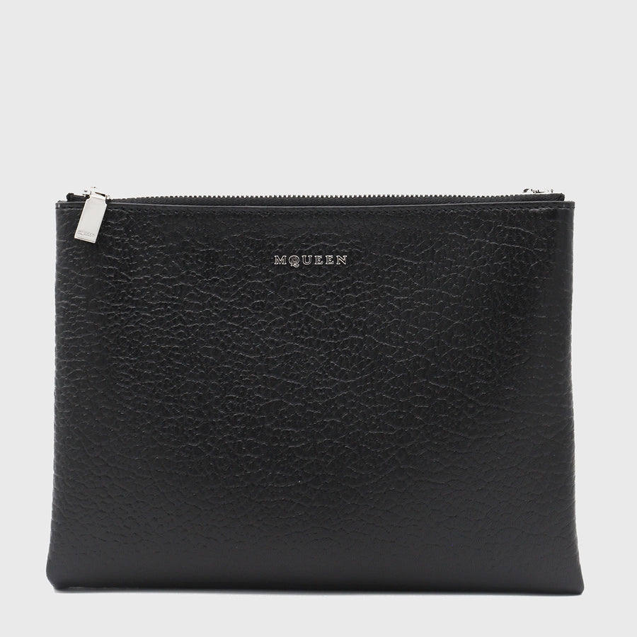 Alexander McQueen 100% Leather clutch in black