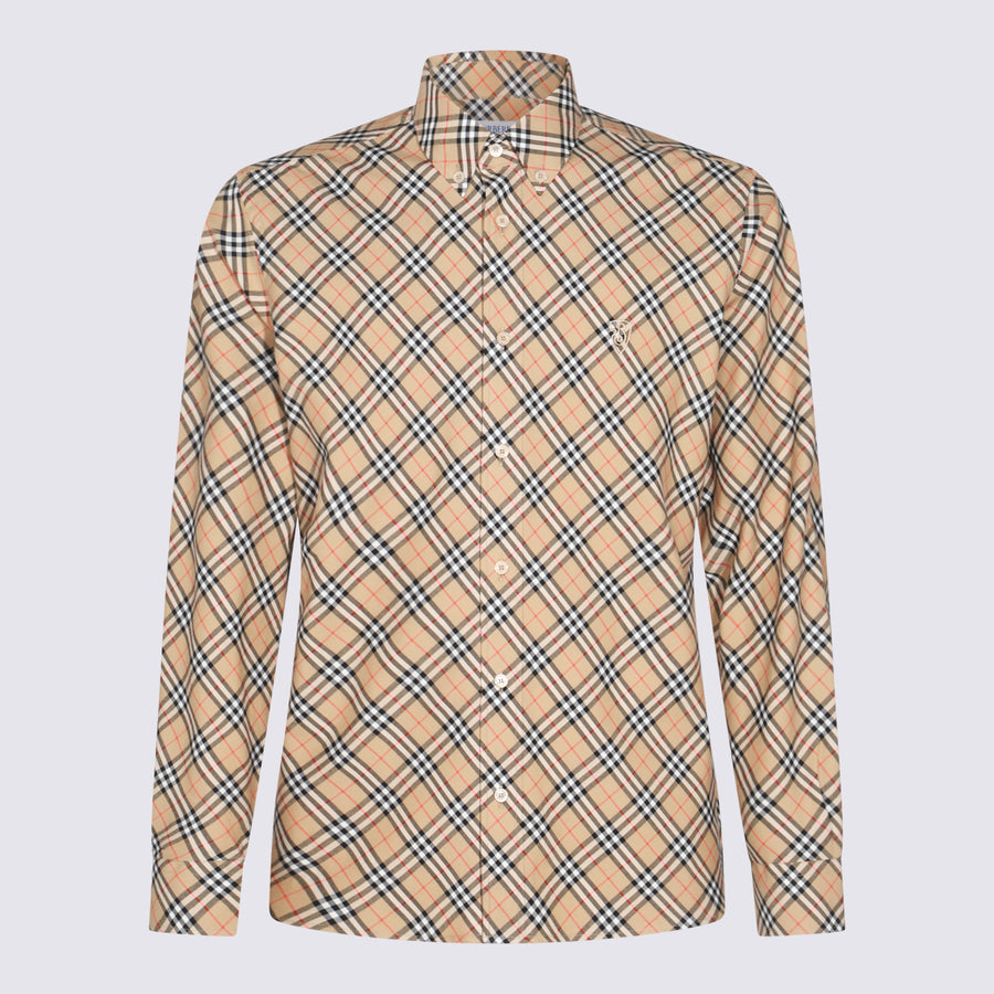 Burberry 100% cotton shirt in beige