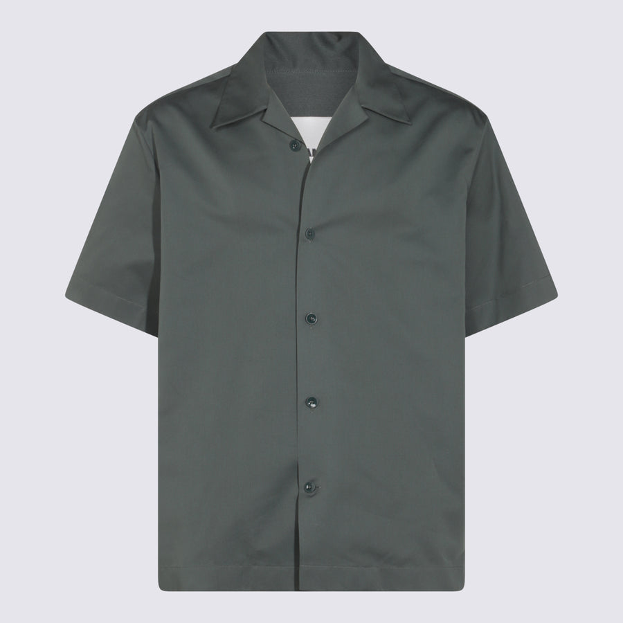 Jil Sander 86% CO 14% SE shirt in gray