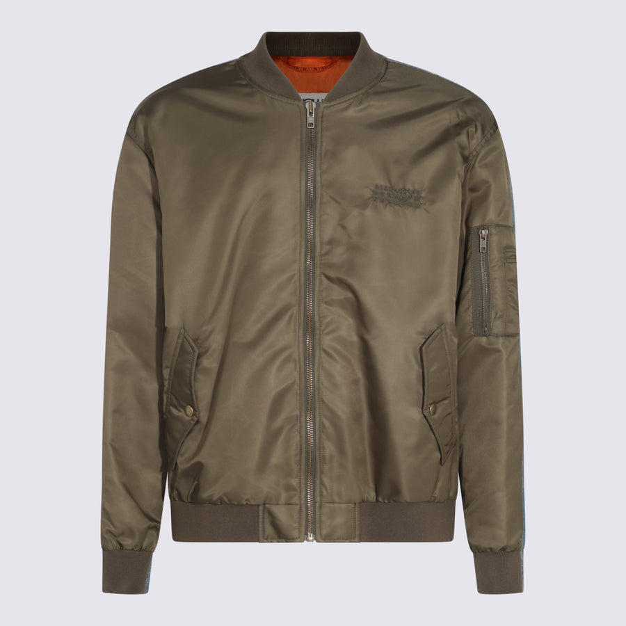 MM6 Maison Margiela 100% Polyamide jacket in khaki