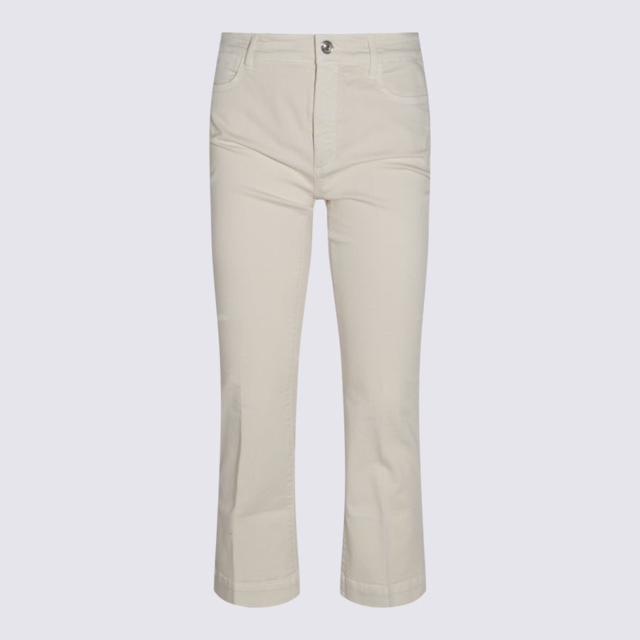 Sportmax 93% Cotton jeans in beige