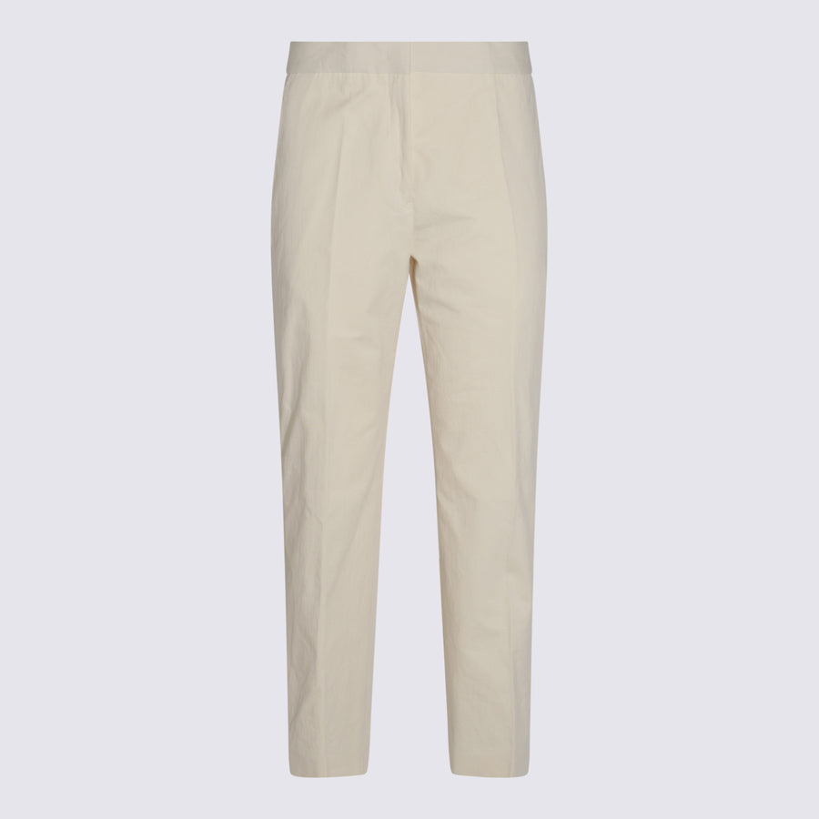 Jil Sander 100% Cotton trousers in beige