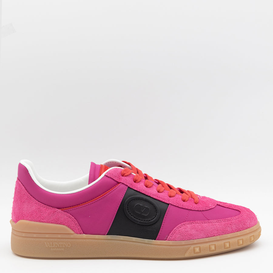 Valentino Garavani Upper: 100% split calf leather + nylon + viscose technical fabric; outsole: rubber; lining: leather sneaker in pink