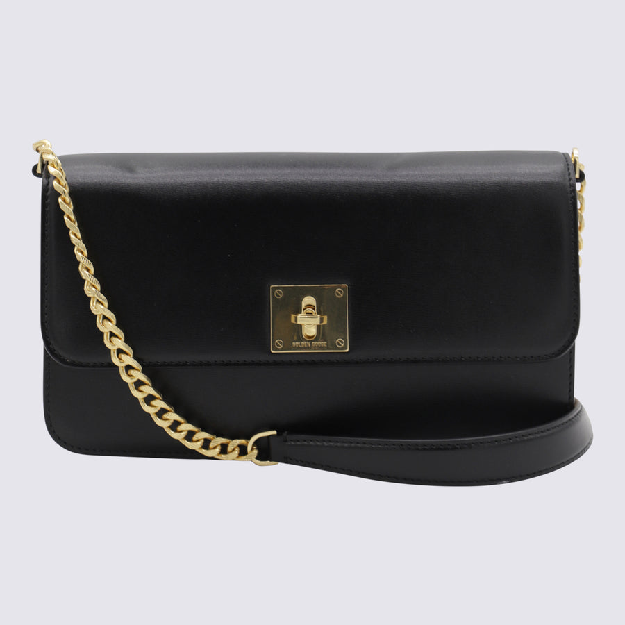 Golden Goose Leather shoulder bag in black