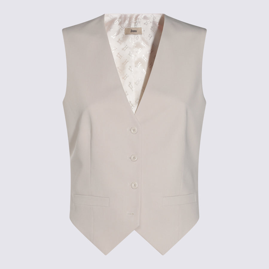 Herno 72% Polyester vest in beige