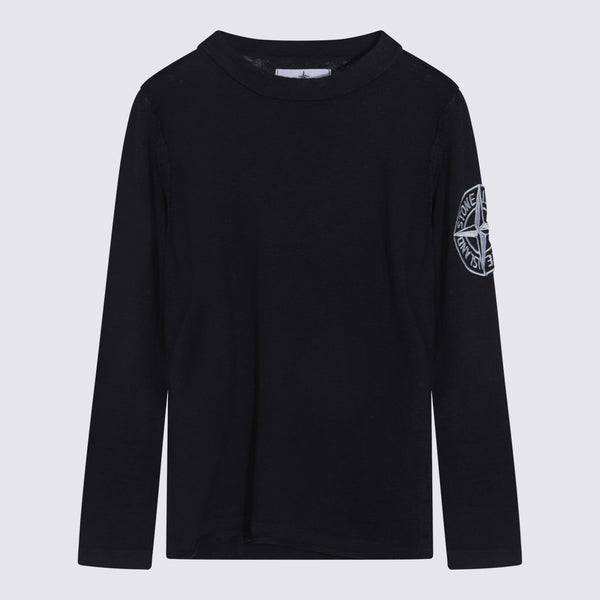 Stone Island 78% Cotton sweater in navy