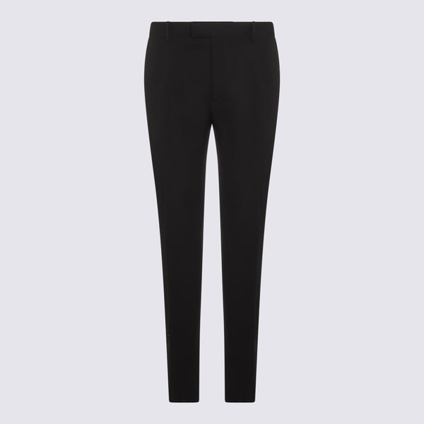 Alexander McQueen 100% virgin wool trousers in black