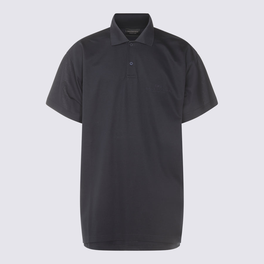 Balenciaga 100% Cotton polo in navy