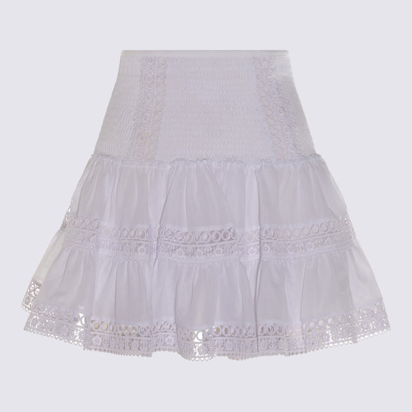 Charoruiz 90% Cotton skirt in white