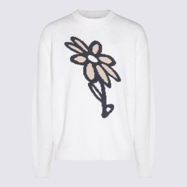 Maison Kitsune' 98% Cotton sweater in white