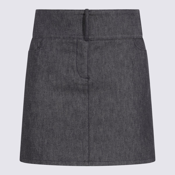 Courreges 98% Cotton skirt in gray