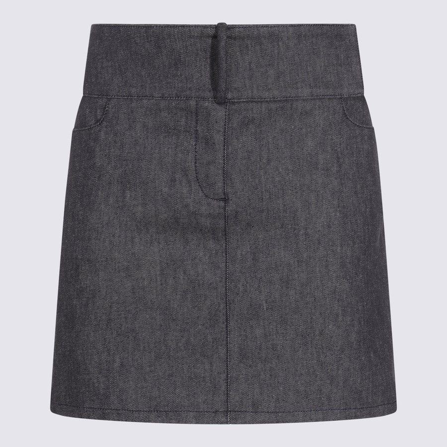 Courreges 98% Cotton skirt in gray