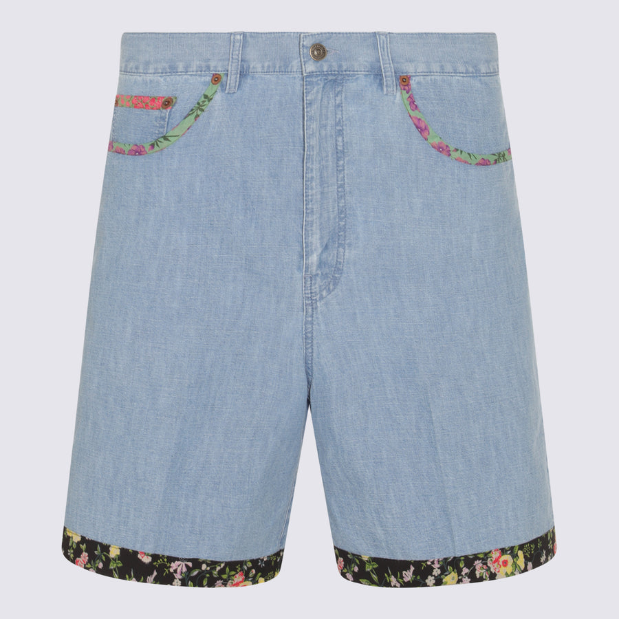 Valentino 100% Cotton shorts in blue