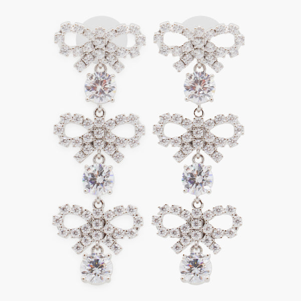 Self-Portrait Brass earrings in silver