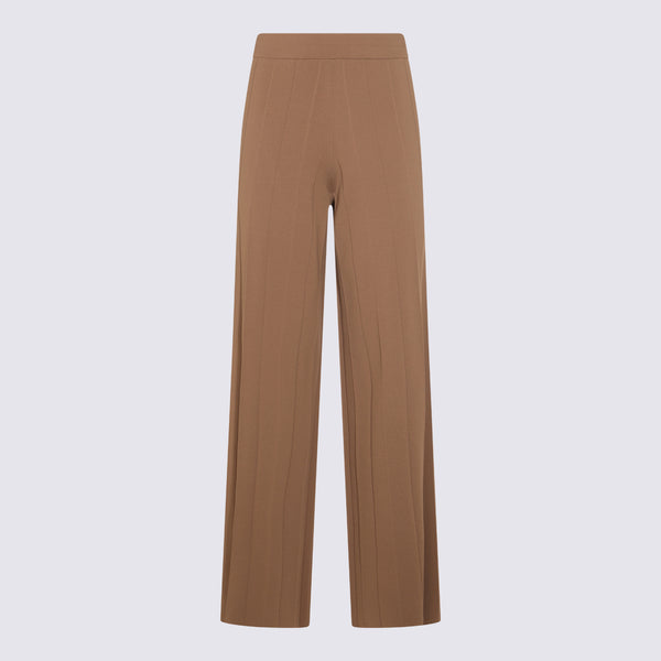 Max Mara 65% Viscose trousers in brown