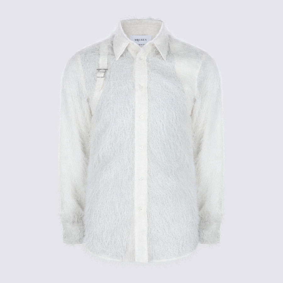 Alexander McQueen 100% Silk shirt in white