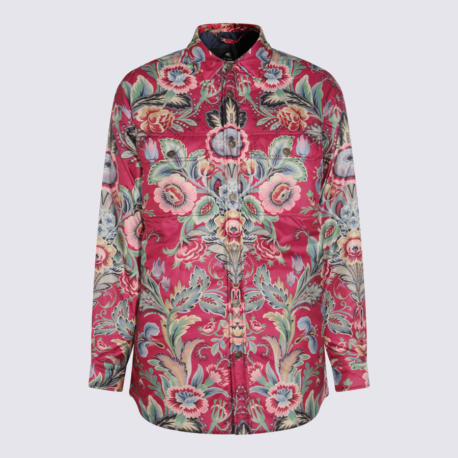 Etro 100% Polyester coat in aubergine