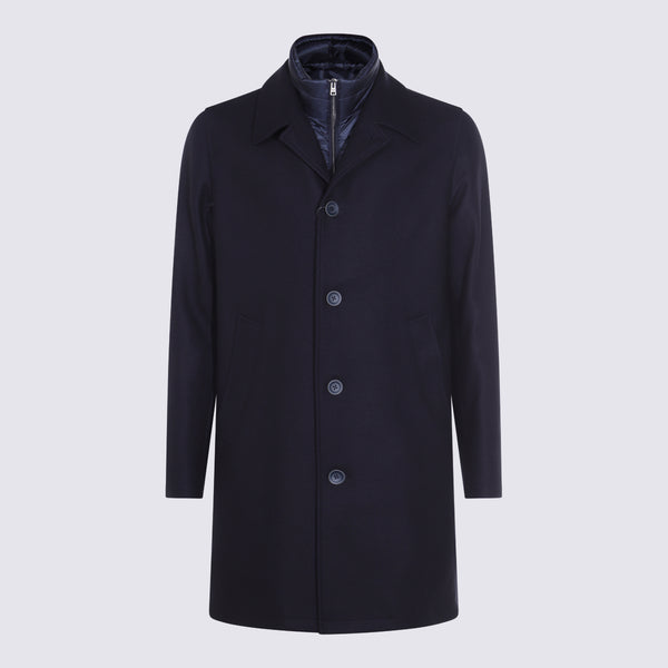 Herno 100% Nylon coat in navy