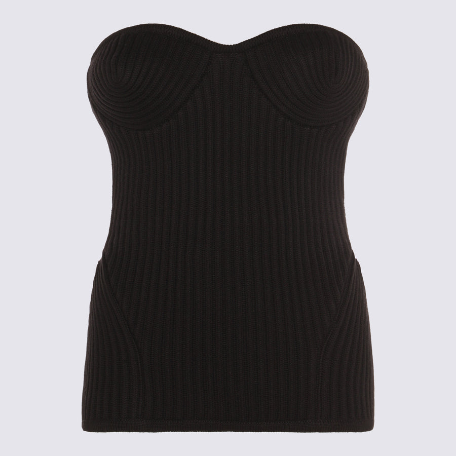 Jean Paul Gaultier Wool tank top in black