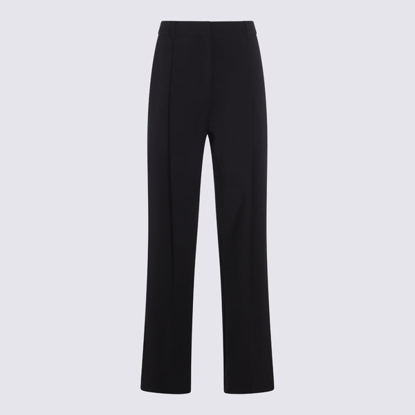 Elisabetta Franchi 95% Polyester trousers in black