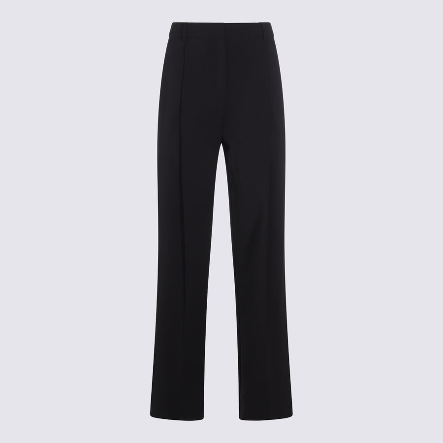 Elisabetta Franchi 95% Polyester trousers in black