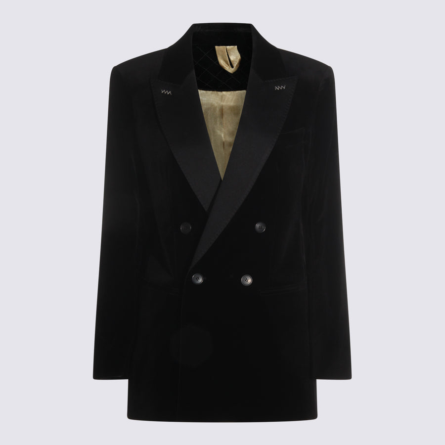 Max Mara 98% Cotton blazer in black
