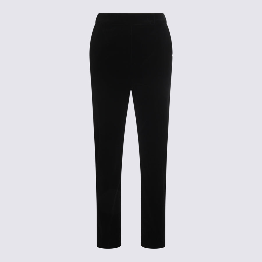 Max Mara 98% Cotton trousers in black