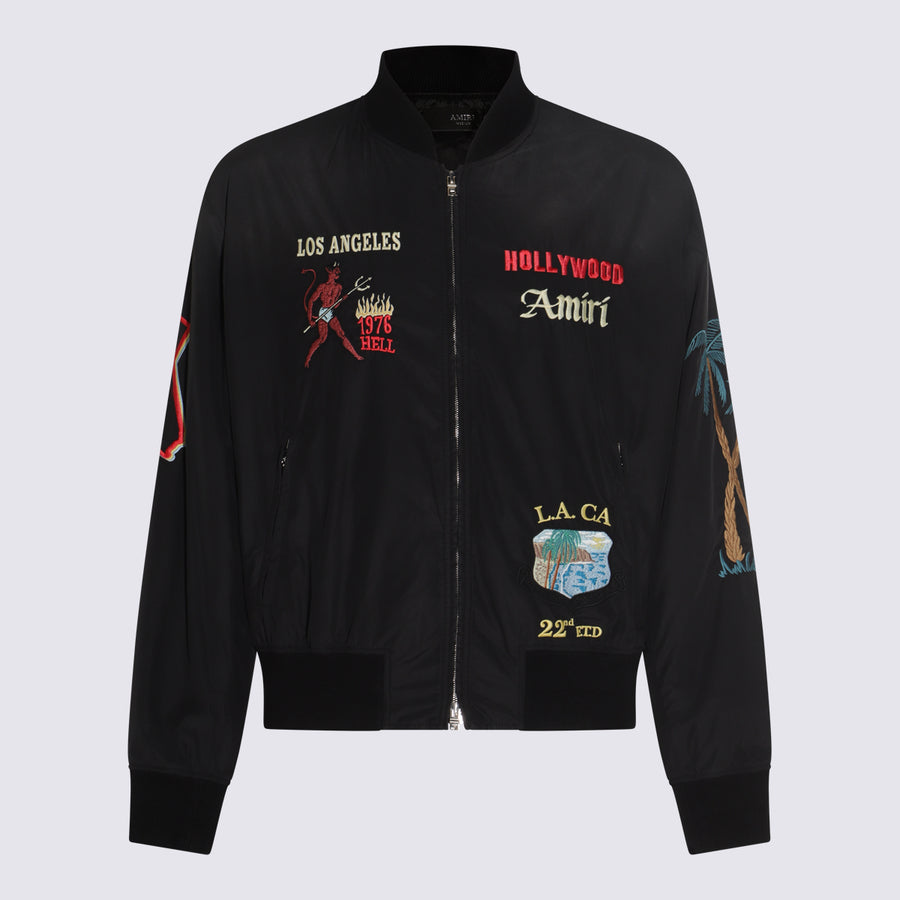 Amiri 54% Polyamide jacket in black