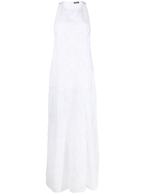 Kiton Linen/Flax 100% maxi dress in off-white