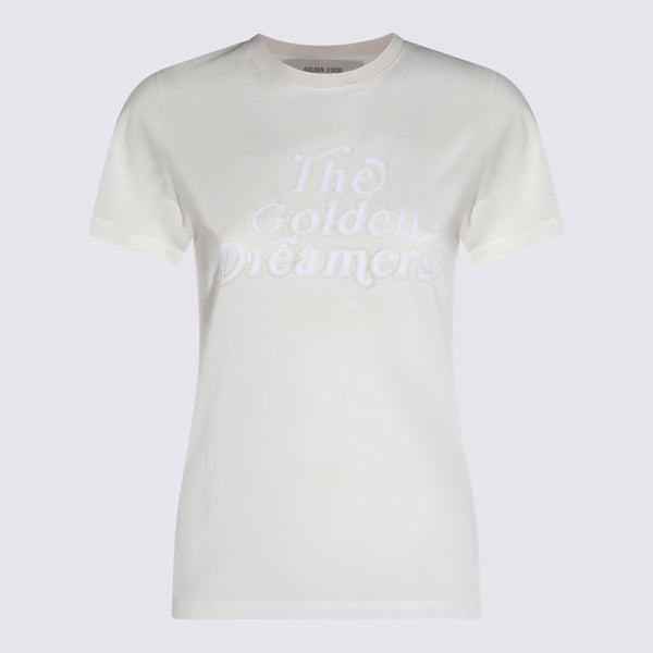 Golden Goose 86% Viscose t-shirt in white
