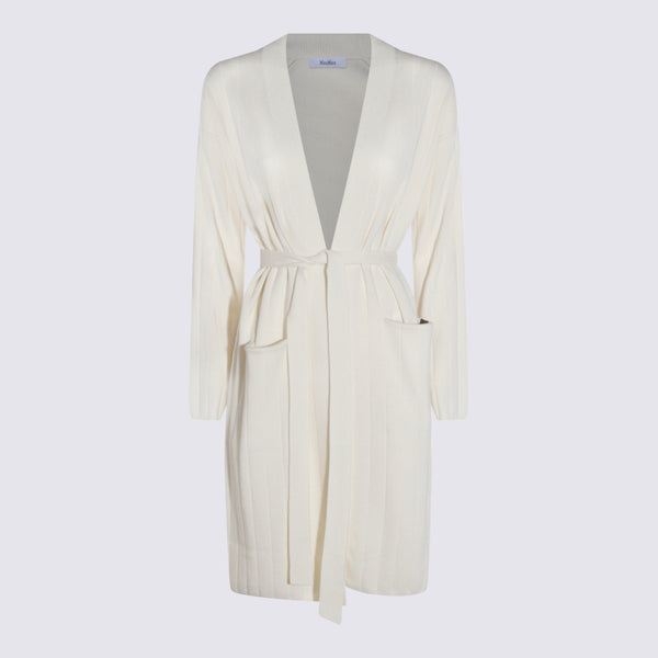 Max Mara 100% Virgin Wool coat in white