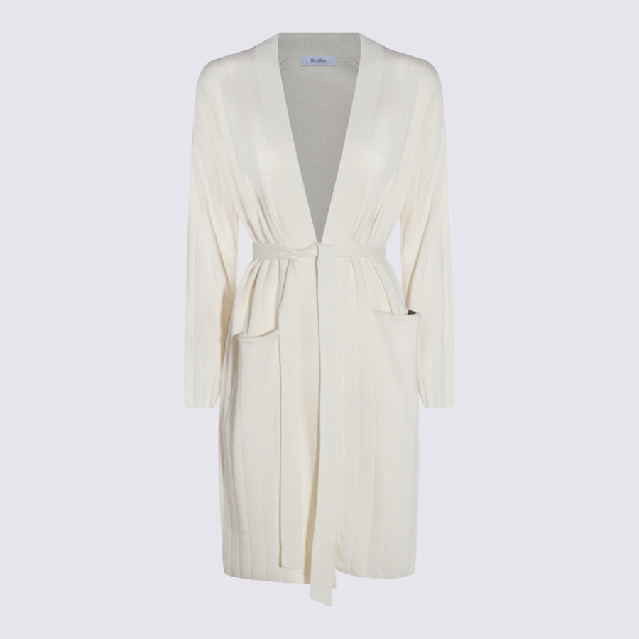 Max Mara 100% Virgin Wool coat in white