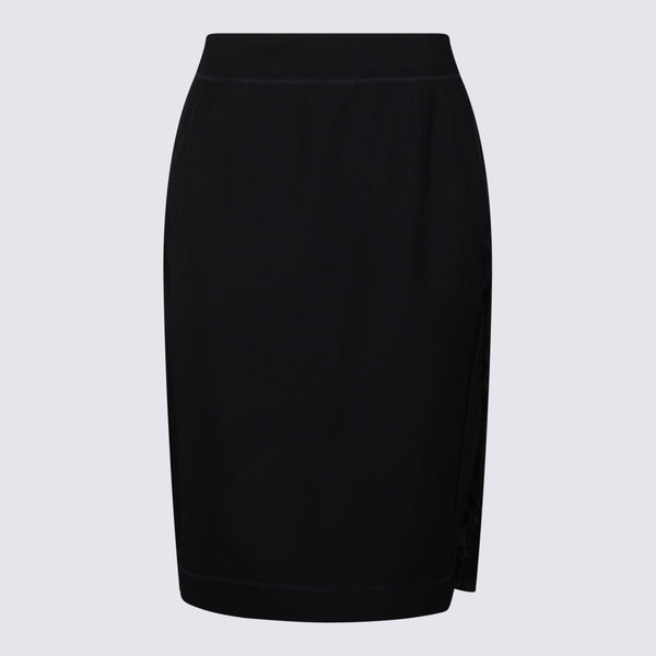 Maison Margiela 55% polyester skirt in navy