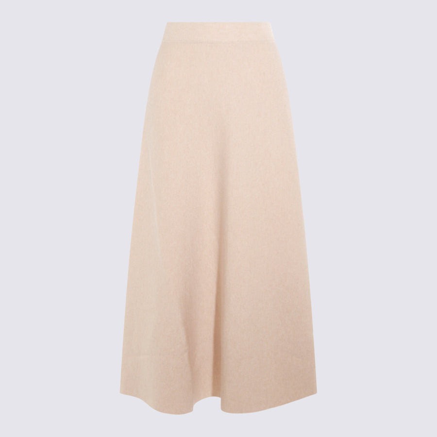 Max Mara 70% Wool skirt in beige