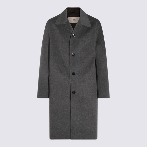 AMI Paris 90% Wool coat in gray