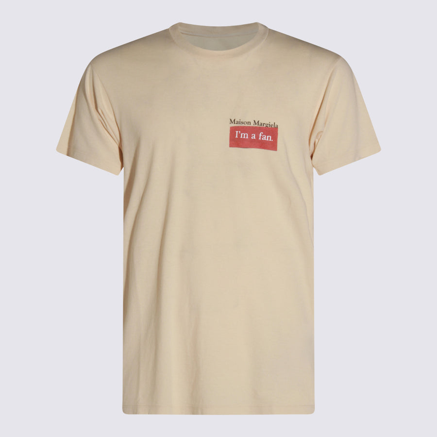 Maison Margiela 100% Cotton t-shirt in beige