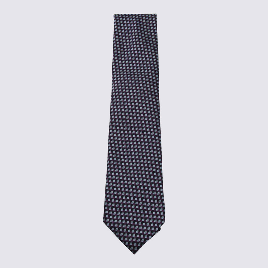 Zegna 100% Silk necktie in purple