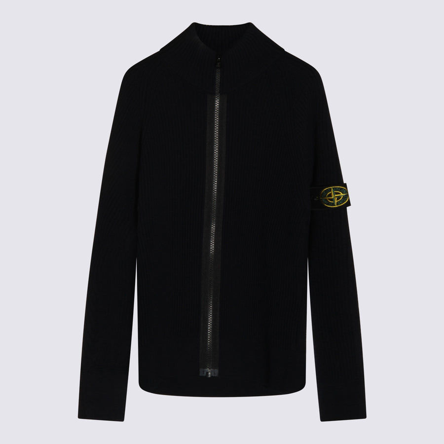 Stone Island 100% Wool sweater in navy