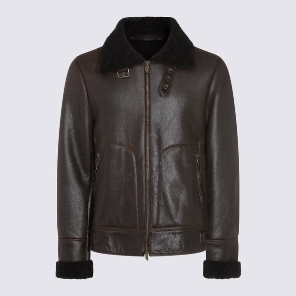 Salvatore Santoro Leather jacket in brown