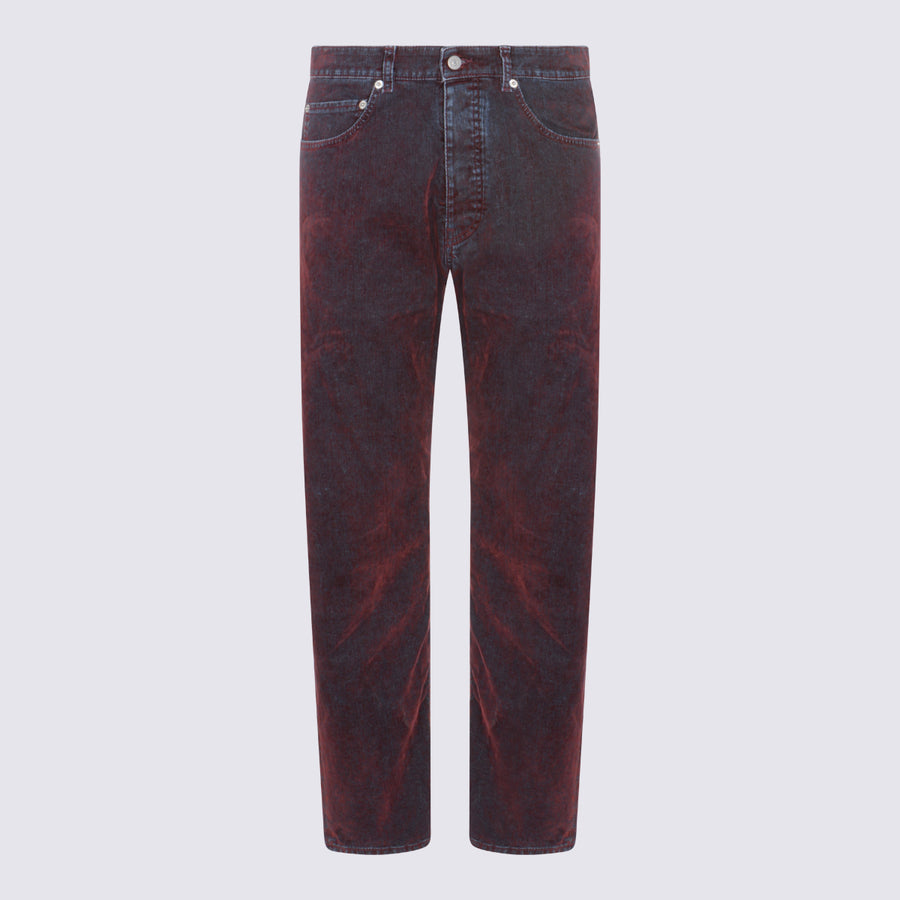MM6 Maison Margiela 98% CO jeans in burgundy