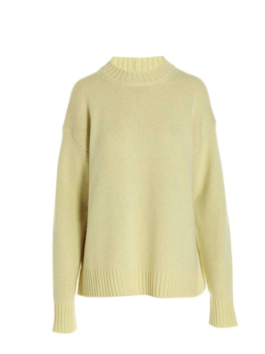 Jil Sander Cashmere Blend Turtleneck Sweater — Yellow