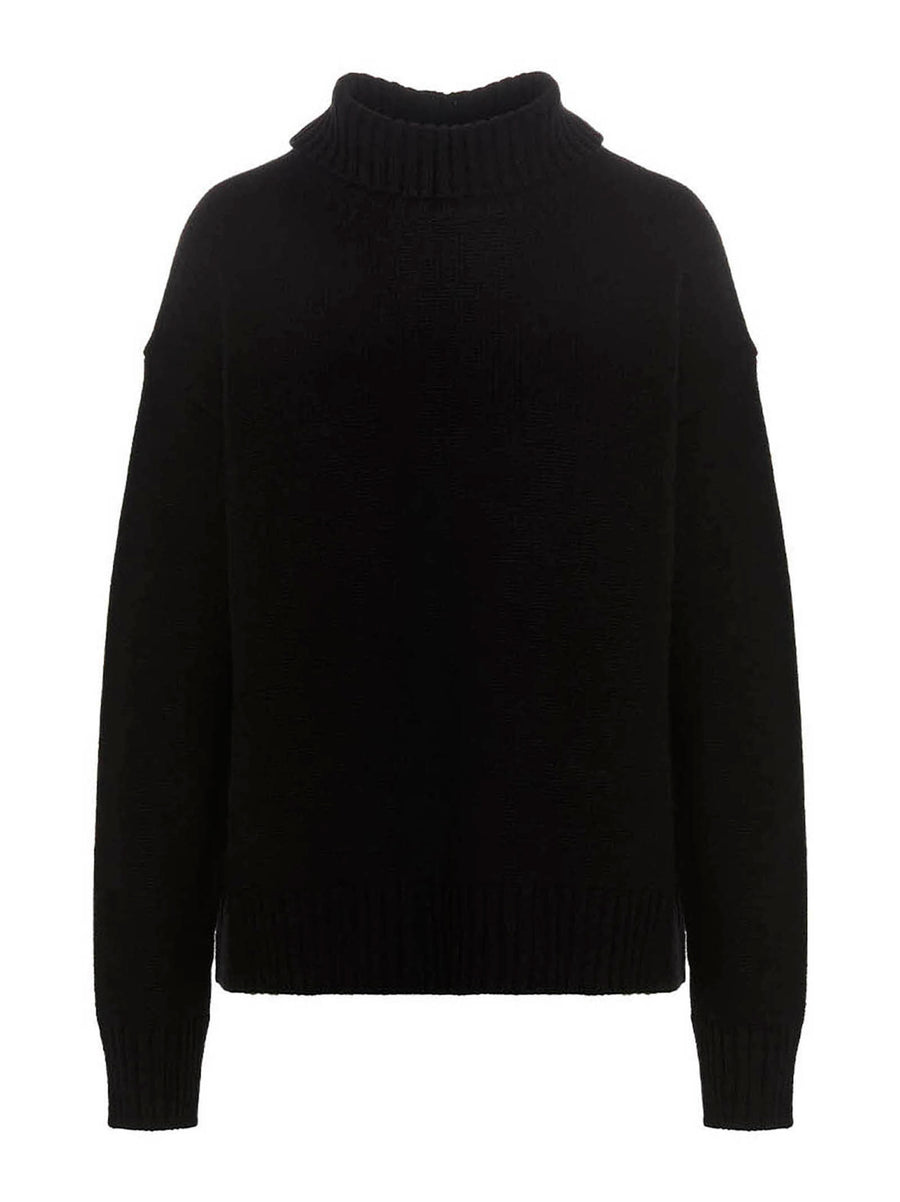 كنزة Jil Sander كشمير مزيج بياقة عالية كنزة — أسود