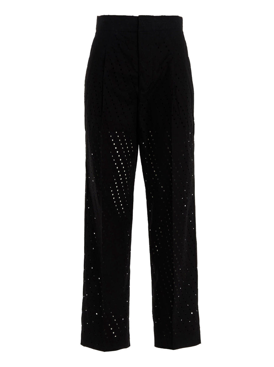Nude Studded Trousers — Black