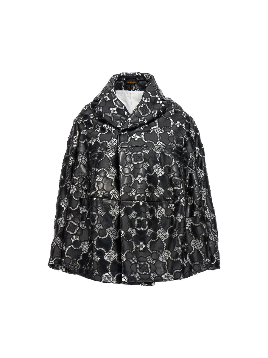 Comme Des Garcons Laser-Cut Lace Jacket — Black