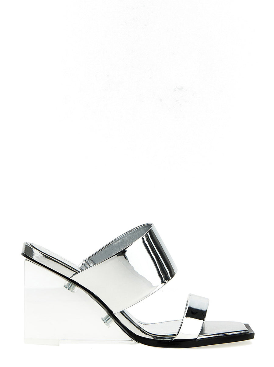 Alexander McQueen Mirror Heel Sandal — White